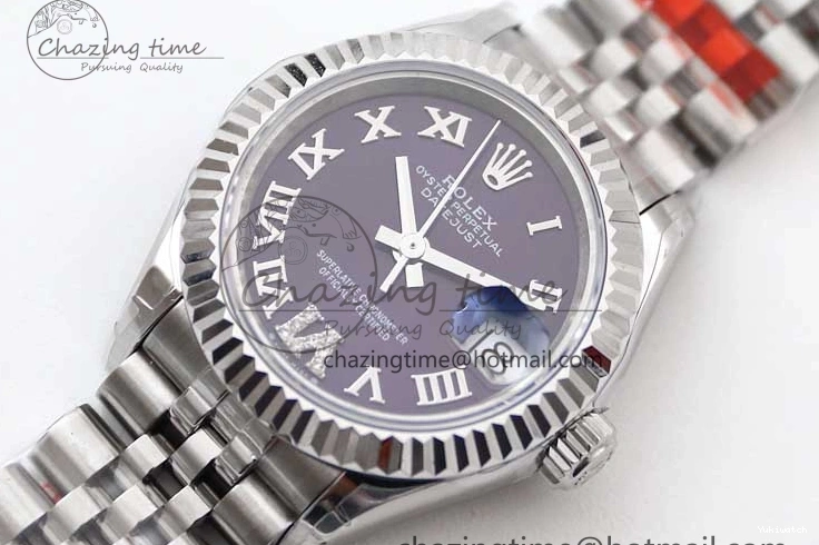 Steel NH05 28 904L Roman Edition Dial on Bracelet SS DateJust President TWF Purple Best Lady Markers 1:1 0123